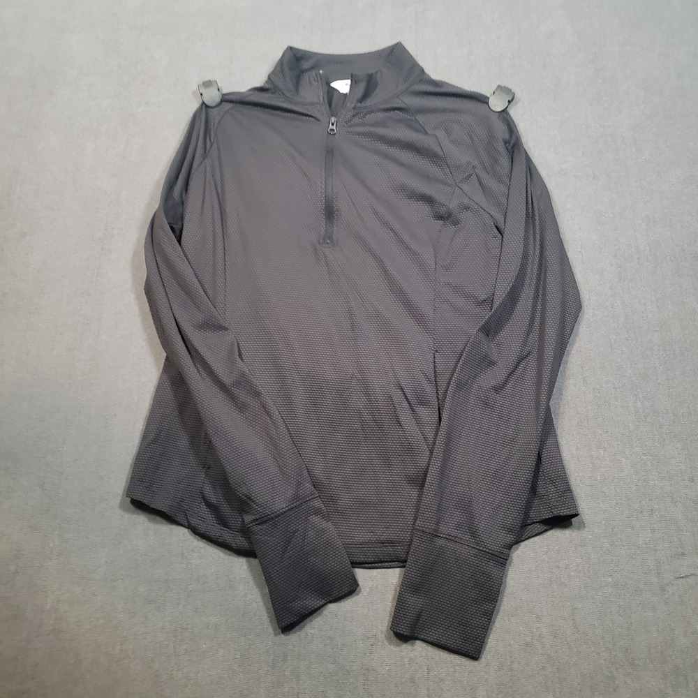 Tommy Bahama Golf Quarter Zip Pullover Womens Size M Black Textured Thumbhole